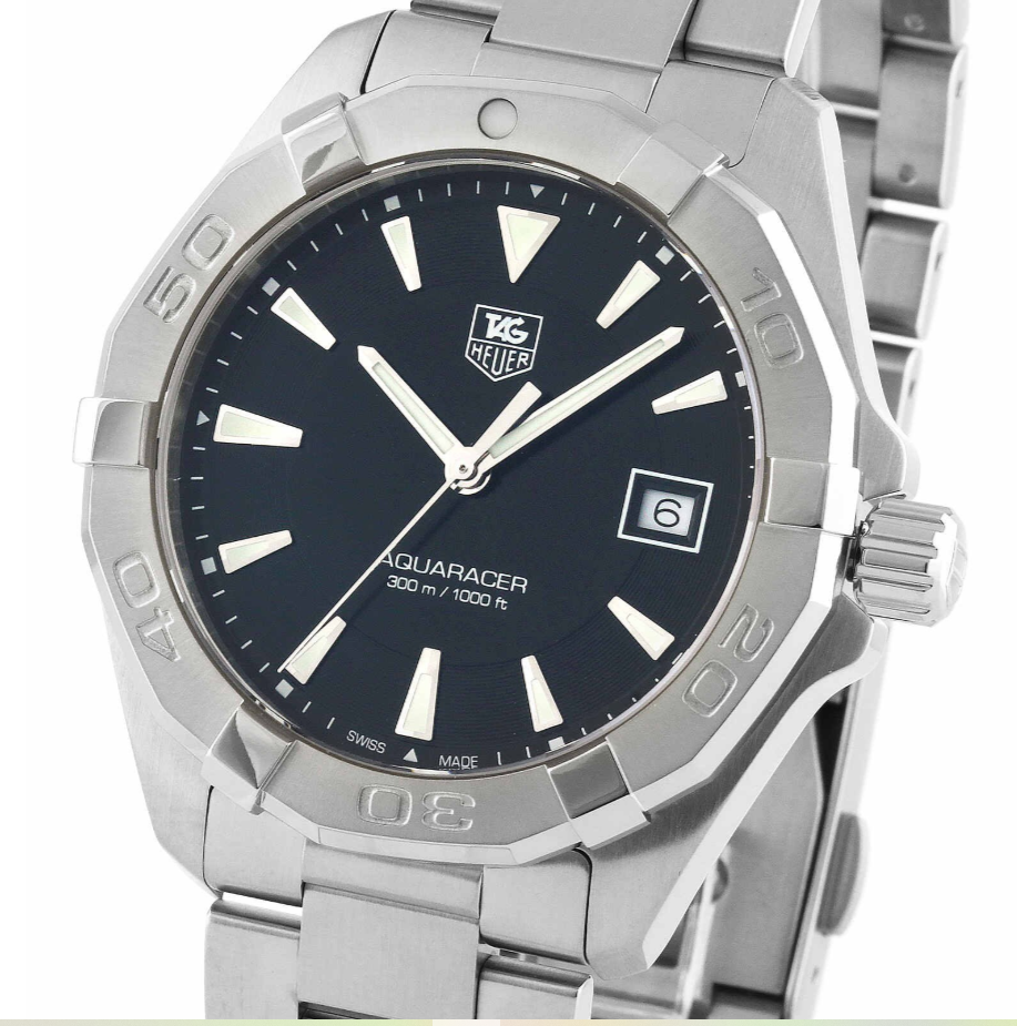 TAG Heuer Aquaracer Quartz Black Stainless Steel Watch (WAY1110.BA0928)