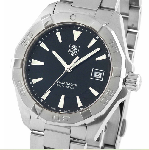 TAG Heuer Aquaracer Quartz Black Stainless Steel Watch (WAY1110.BA0928)